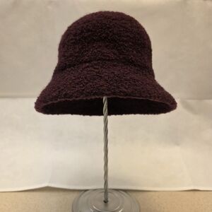 Elegant Burgundy Textured Hat